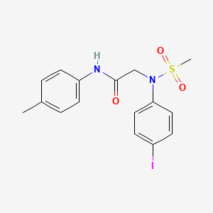 molecular formula C16H17IN2O3S B3534657 N~2~-(4-iodophenyl)-N~1~-(4-methylphenyl)-N~2~-(methylsulfonyl)glycinamide 
