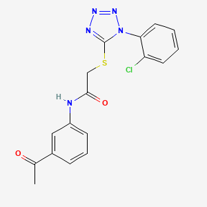 molecular formula C17H14ClN5O2S B3534660 N-(3-acetylphenyl)-2-{[1-(2-chlorophenyl)-1H-tetrazol-5-yl]thio}acetamide 