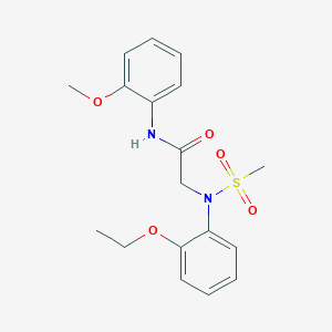 molecular formula C18H22N2O5S B3534723 N~2~-(2-ethoxyphenyl)-N~1~-(2-methoxyphenyl)-N~2~-(methylsulfonyl)glycinamide 