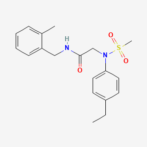 molecular formula C19H24N2O3S B3534733 N~2~-(4-ethylphenyl)-N~1~-(2-methylbenzyl)-N~2~-(methylsulfonyl)glycinamide 