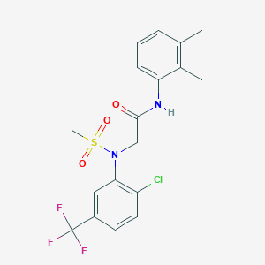 molecular formula C18H18ClF3N2O3S B3534771 N~2~-[2-chloro-5-(trifluoromethyl)phenyl]-N~1~-(2,3-dimethylphenyl)-N~2~-(methylsulfonyl)glycinamide 