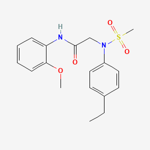 molecular formula C18H22N2O4S B3534774 N~2~-(4-ethylphenyl)-N~1~-(2-methoxyphenyl)-N~2~-(methylsulfonyl)glycinamide 