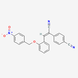 molecular formula C23H15N3O3 B3534787 4-(1-cyano-2-{2-[(4-nitrobenzyl)oxy]phenyl}vinyl)benzonitrile 