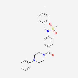 N-(4-methylbenzyl)-N-{4-[(4-phenyl-1-piperazinyl)carbonyl]phenyl}methanesulfonamide