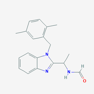 molecular formula C19H21N3O B353485 1-[1-(2,5-dimethylbenzyl)-1H-benzimidazol-2-yl]ethylformamide CAS No. 939368-68-0
