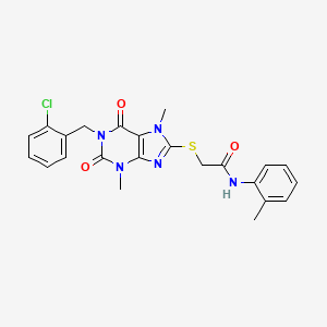 2-{[1-(2-chlorobenzyl)-3,7-dimethyl-2,6-dioxo-2,3,6,7-tetrahydro-1H-purin-8-yl]thio}-N-(2-methylphenyl)acetamide