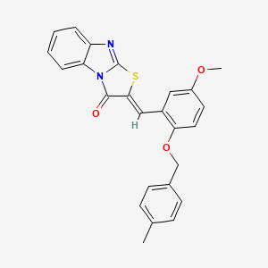 molecular formula C25H20N2O3S B3534885 2-{5-methoxy-2-[(4-methylbenzyl)oxy]benzylidene}[1,3]thiazolo[3,2-a]benzimidazol-3(2H)-one 