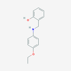molecular formula C15H17NO2 B035349 2-{[(4-Ethoxyphenyl)amino]methyl}phenol CAS No. 104768-31-2