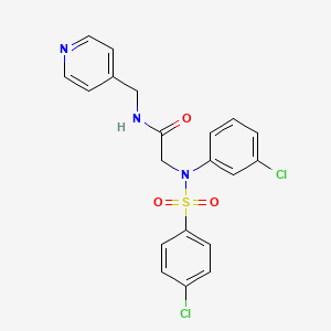 molecular formula C20H17Cl2N3O3S B3534935 N~2~-(3-chlorophenyl)-N~2~-[(4-chlorophenyl)sulfonyl]-N~1~-(4-pyridinylmethyl)glycinamide 