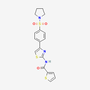N-{4-[4-(1-pyrrolidinylsulfonyl)phenyl]-1,3-thiazol-2-yl}-2-thiophenecarboxamide