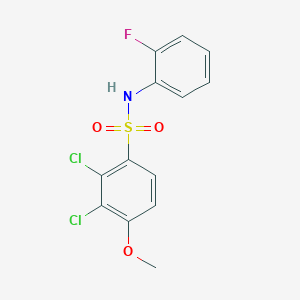 2,3-dichloro-N-(2-fluorophenyl)-4-methoxybenzenesulfonamide