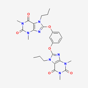 molecular formula C26H30N8O6 B3534957 8,8'-[1,3-phenylenebis(oxy)]bis(1,3-dimethyl-7-propyl-3,7-dihydro-1H-purine-2,6-dione) 