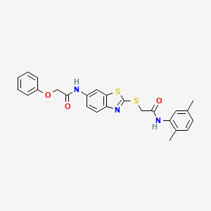 N-[2-({2-[(2,5-dimethylphenyl)amino]-2-oxoethyl}thio)-1,3-benzothiazol-6-yl]-2-phenoxyacetamide