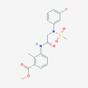 methyl 3-{[N-(3-fluorophenyl)-N-(methylsulfonyl)glycyl]amino}-2-methylbenzoate