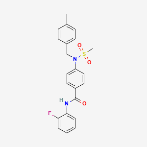 N-(2-fluorophenyl)-4-[(4-methylbenzyl)(methylsulfonyl)amino]benzamide