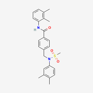 molecular formula C25H28N2O3S B3535065 N-(2,3-dimethylphenyl)-4-{[(3,4-dimethylphenyl)(methylsulfonyl)amino]methyl}benzamide 