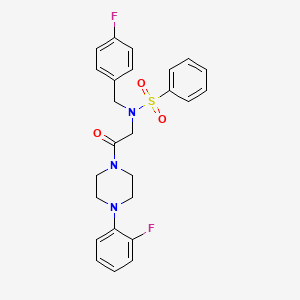 N-(4-fluorobenzyl)-N-{2-[4-(2-fluorophenyl)-1-piperazinyl]-2-oxoethyl}benzenesulfonamide