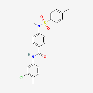 N-(3-chloro-4-methylphenyl)-4-{methyl[(4-methylphenyl)sulfonyl]amino}benzamide
