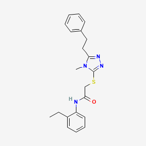 N-(2-ethylphenyl)-2-{[4-methyl-5-(2-phenylethyl)-4H-1,2,4-triazol-3-yl]thio}acetamide