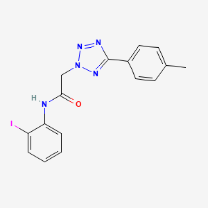 molecular formula C16H14IN5O B3535095 N-(2-iodophenyl)-2-[5-(4-methylphenyl)-2H-tetrazol-2-yl]acetamide 