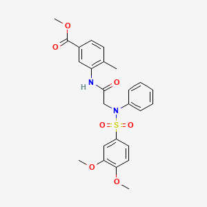 methyl 3-({N-[(3,4-dimethoxyphenyl)sulfonyl]-N-phenylglycyl}amino)-4-methylbenzoate