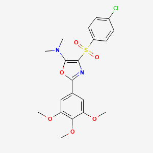 4-[(4-chlorophenyl)sulfonyl]-N,N-dimethyl-2-(3,4,5-trimethoxyphenyl)-1,3-oxazol-5-amine
