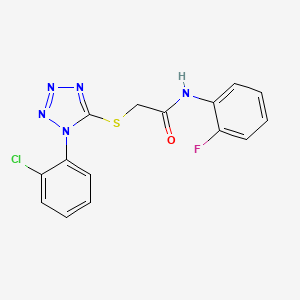2-{[1-(2-chlorophenyl)-1H-tetrazol-5-yl]thio}-N-(2-fluorophenyl)acetamide