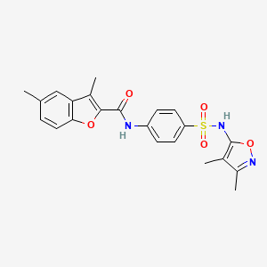 N-(4-{[(3,4-dimethyl-5-isoxazolyl)amino]sulfonyl}phenyl)-3,5-dimethyl-1-benzofuran-2-carboxamide