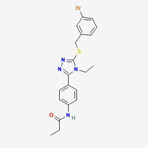 N-(4-{5-[(3-bromobenzyl)thio]-4-ethyl-4H-1,2,4-triazol-3-yl}phenyl)propanamide