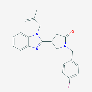 molecular formula C22H22FN3O B353517 1-(4-fluorobenzyl)-4-(1-(2-methylallyl)-1H-benzo[d]imidazol-2-yl)pyrrolidin-2-one CAS No. 915189-37-6