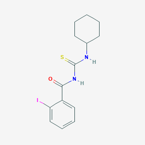 molecular formula C14H17IN2OS B3535184 N-[(cyclohexylamino)carbonothioyl]-2-iodobenzamide 