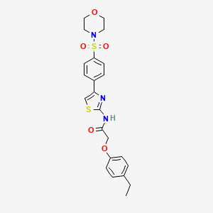 molecular formula C23H25N3O5S2 B3535197 2-(4-ethylphenoxy)-N-{4-[4-(4-morpholinylsulfonyl)phenyl]-1,3-thiazol-2-yl}acetamide 