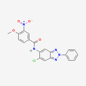 N-(6-chloro-2-phenyl-2H-1,2,3-benzotriazol-5-yl)-4-methoxy-3-nitrobenzamide