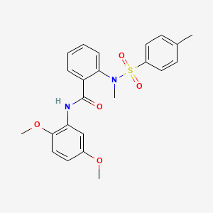 molecular formula C23H24N2O5S B3535221 N-(2,5-dimethoxyphenyl)-2-{methyl[(4-methylphenyl)sulfonyl]amino}benzamide 