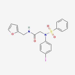 N~1~-(2-furylmethyl)-N~2~-(4-iodophenyl)-N~2~-(phenylsulfonyl)glycinamide