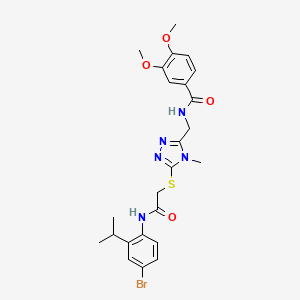 N-{[5-({2-[(4-bromo-2-isopropylphenyl)amino]-2-oxoethyl}thio)-4-methyl-4H-1,2,4-triazol-3-yl]methyl}-3,4-dimethoxybenzamide