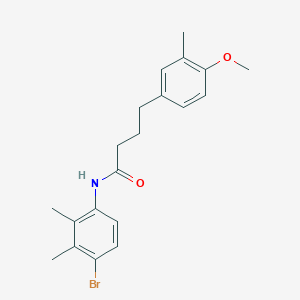 molecular formula C20H24BrNO2 B3535226 N-(4-bromo-2,3-dimethylphenyl)-4-(4-methoxy-3-methylphenyl)butanamide 