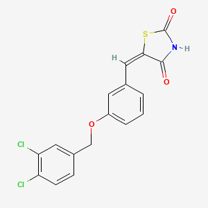 molecular formula C17H11Cl2NO3S B3535233 5-{3-[(3,4-dichlorobenzyl)oxy]benzylidene}-1,3-thiazolidine-2,4-dione 