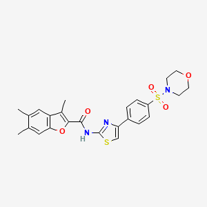 3,5,6-trimethyl-N-{4-[4-(4-morpholinylsulfonyl)phenyl]-1,3-thiazol-2-yl}-1-benzofuran-2-carboxamide