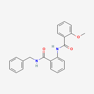 molecular formula C22H20N2O3 B3535247 N-{2-[(benzylamino)carbonyl]phenyl}-2-methoxybenzamide 