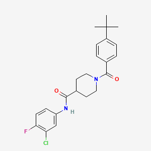 1-(4-tert-butylbenzoyl)-N-(3-chloro-4-fluorophenyl)-4-piperidinecarboxamide