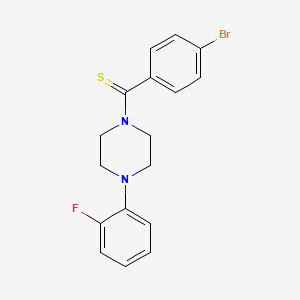molecular formula C17H16BrFN2S B3535282 1-[(4-bromophenyl)carbonothioyl]-4-(2-fluorophenyl)piperazine 