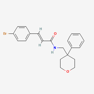3-(4-bromophenyl)-N-[(4-phenyltetrahydro-2H-pyran-4-yl)methyl]acrylamide