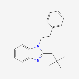 molecular formula C20H24N2 B3535328 2-(2,2-dimethylpropyl)-1-(2-phenylethyl)-1H-benzimidazole 