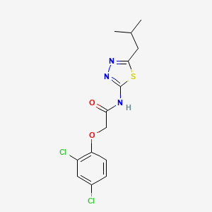 molecular formula C14H15Cl2N3O2S B3535367 2-(2,4-dichlorophenoxy)-N-(5-isobutyl-1,3,4-thiadiazol-2-yl)acetamide 