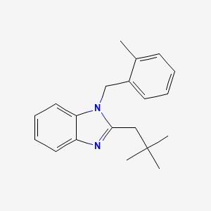 molecular formula C20H24N2 B3535380 2-(2,2-dimethylpropyl)-1-(2-methylbenzyl)-1H-benzimidazole 