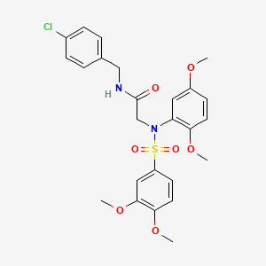 N~1~-(4-chlorobenzyl)-N~2~-(2,5-dimethoxyphenyl)-N~2~-[(3,4-dimethoxyphenyl)sulfonyl]glycinamide