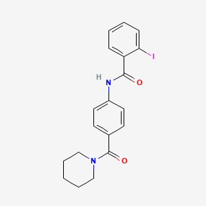 2-iodo-N-[4-(1-piperidinylcarbonyl)phenyl]benzamide