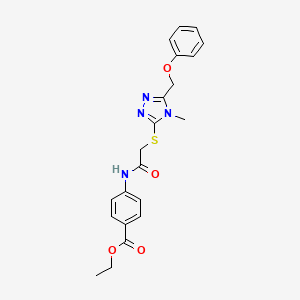 ethyl 4-[({[4-methyl-5-(phenoxymethyl)-4H-1,2,4-triazol-3-yl]thio}acetyl)amino]benzoate