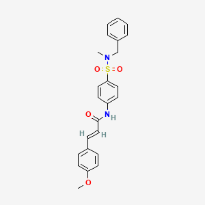 molecular formula C24H24N2O4S B3535524 N-(4-{[benzyl(methyl)amino]sulfonyl}phenyl)-3-(4-methoxyphenyl)acrylamide 